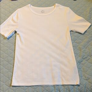 J. Crew Perfect Fit White Tee SZ M